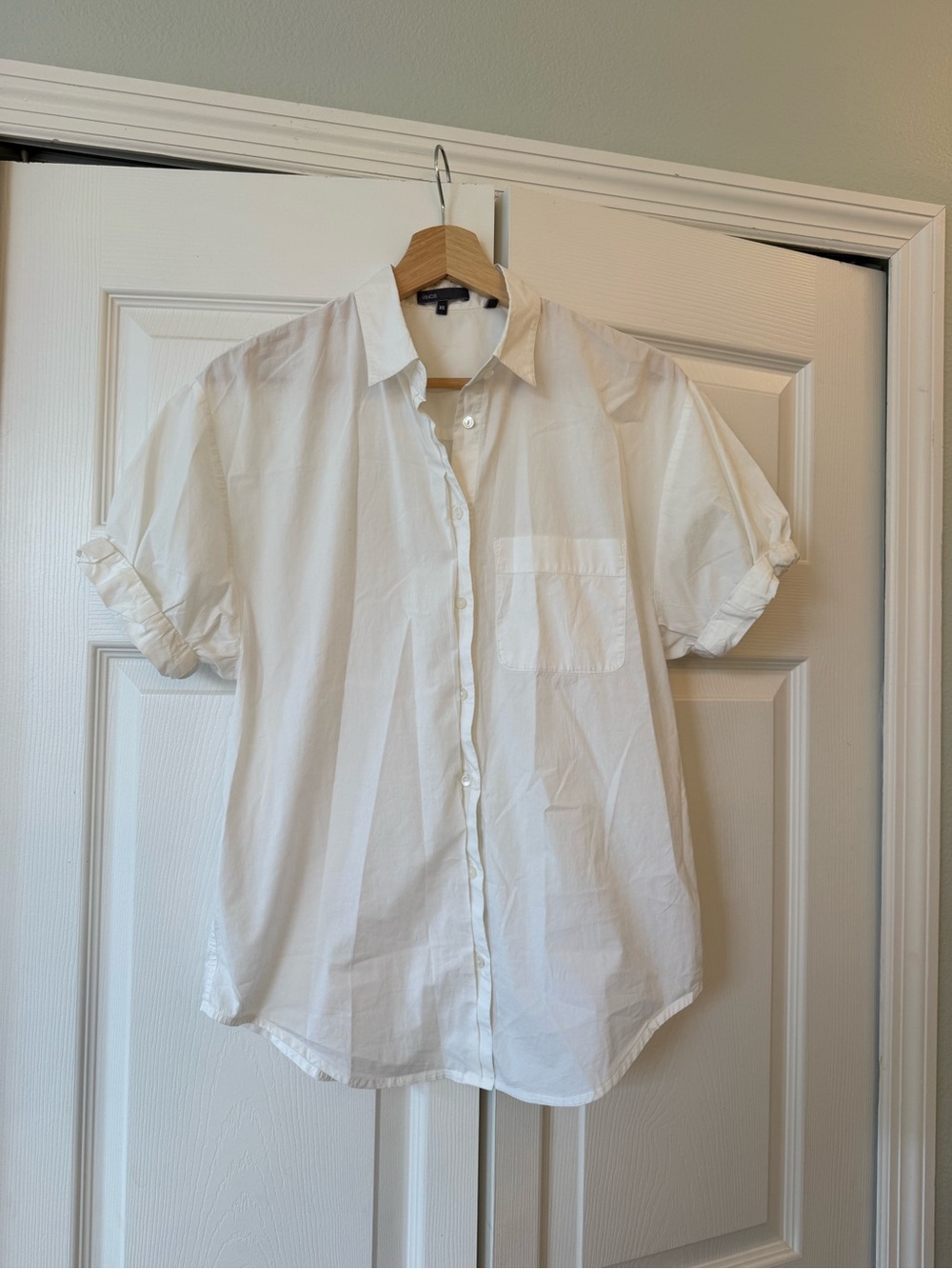 Vince white button down tee shirt